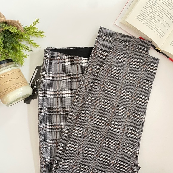 Soho Apparel Pants - ✨ NWT Houndstooth Plaid High Waisted Skinny Ankle Pants ✨